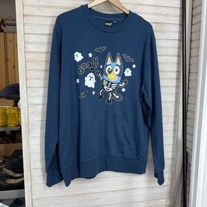 NWOT Bluey Men's XL Crewneck Sweatshirt - Navy